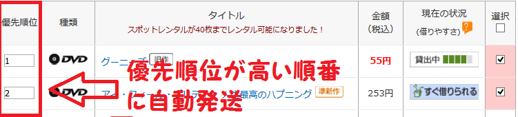ゲオ宅配レンタル 貸出中 予約方法
